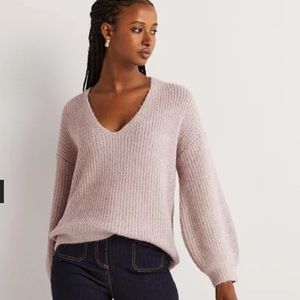 NWT Boden Chunky Fluffy V-Neck Sweater